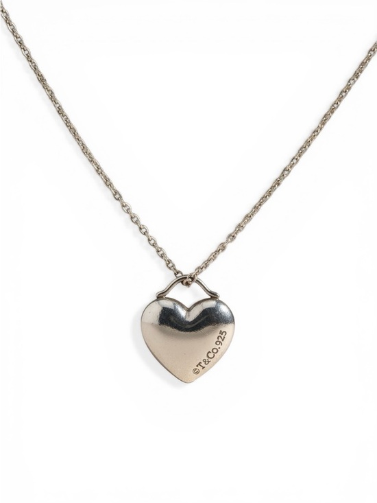 Tiffany & Co. Jewelry - Tiffany & Co. Puff Heart 925 Sterling Silver Pendant Necklace - Vintage (90s)